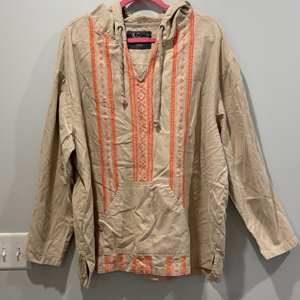Natural Reflections Beige and Orange Pullover